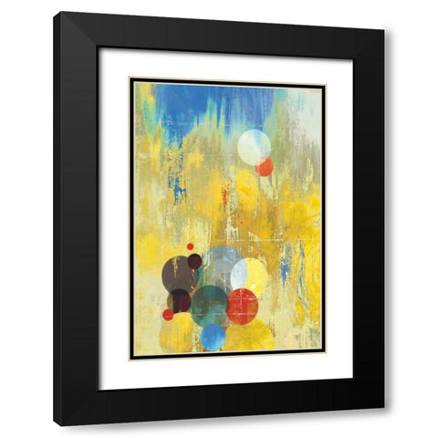 Spherical III Black Modern Wood Framed Art Print with Double Matting by PI Studio