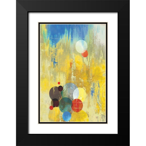 Spherical III Black Modern Wood Framed Art Print with Double Matting by PI Studio