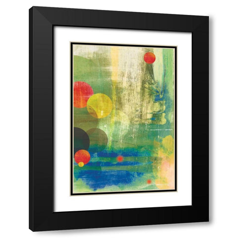 Spherical IV Black Modern Wood Framed Art Print with Double Matting by PI Studio