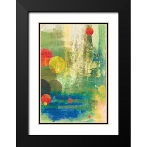 Spherical IV Black Modern Wood Framed Art Print with Double Matting by PI Studio