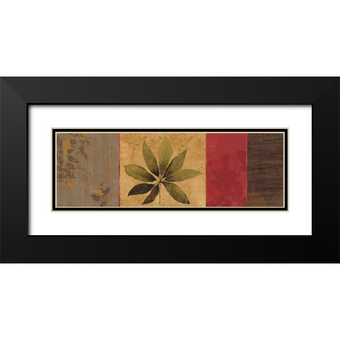 Leaf Impressions I Black Modern Wood Framed Art Print with Double Matting by PI Studio