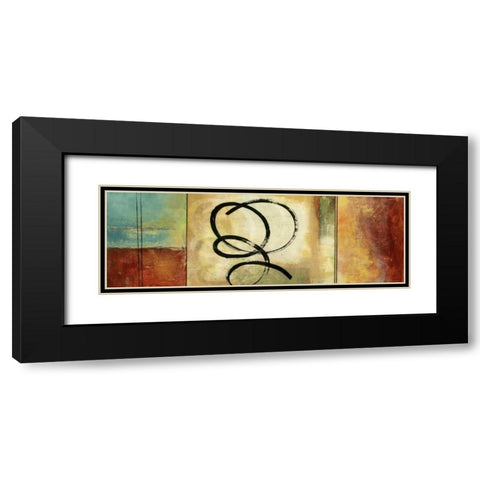 Twirlies I Black Modern Wood Framed Art Print with Double Matting by PI Studio