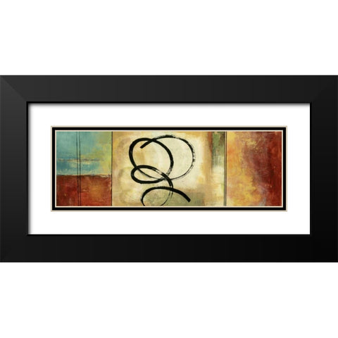 Twirlies I Black Modern Wood Framed Art Print with Double Matting by PI Studio