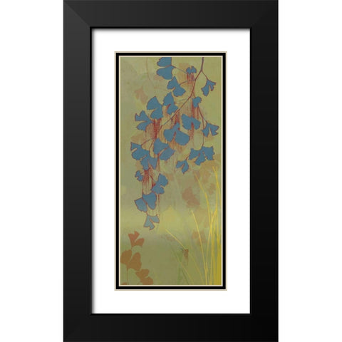 Blue Ivy Black Modern Wood Framed Art Print with Double Matting by PI Studio