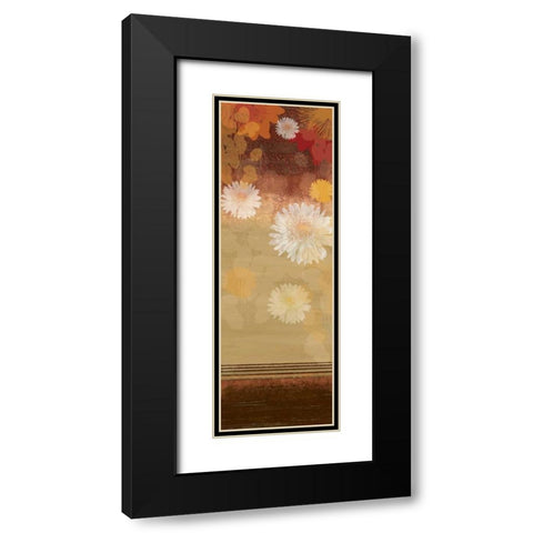 Floating Florals I Black Modern Wood Framed Art Print with Double Matting by PI Studio