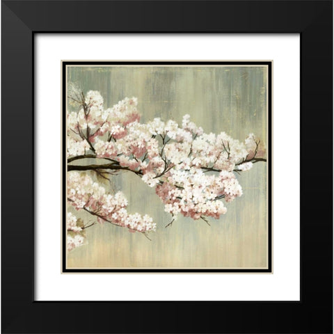 Blossoms Black Modern Wood Framed Art Print with Double Matting by PI Studio