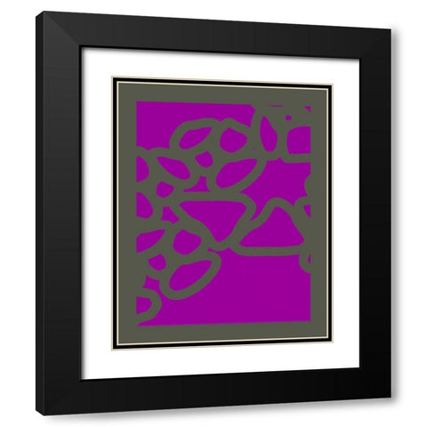 Passionate Black Modern Wood Framed Art Print with Double Matting by PI Studio