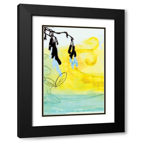 Prettiness Black Modern Wood Framed Art Print with Double Matting by PI Studio