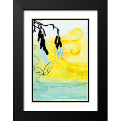 Prettiness Black Modern Wood Framed Art Print with Double Matting by PI Studio