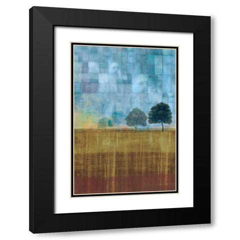 Earth and Sky Black Modern Wood Framed Art Print with Double Matting by PI Studio