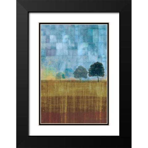 Earth and Sky Black Modern Wood Framed Art Print with Double Matting by PI Studio