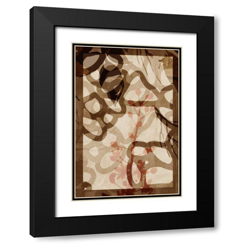 Bedrock Black Modern Wood Framed Art Print with Double Matting by PI Studio