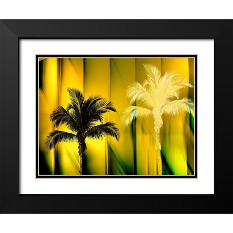 One Blond Black Modern Wood Framed Art Print with Double Matting by PI Studio