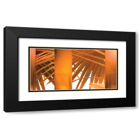 Tangerine Black Modern Wood Framed Art Print with Double Matting by PI Studio