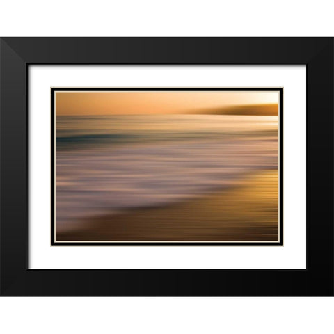 Brilliant Black Modern Wood Framed Art Print with Double Matting by PI Studio