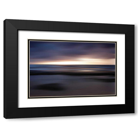 Northern Lights Black Modern Wood Framed Art Print with Double Matting by PI Studio
