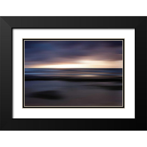 Northern Lights Black Modern Wood Framed Art Print with Double Matting by PI Studio