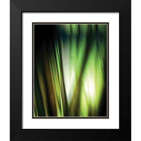 Organic I Black Modern Wood Framed Art Print with Double Matting by PI Studio