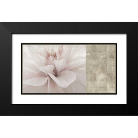 Softness Black Modern Wood Framed Art Print with Double Matting by PI Studio