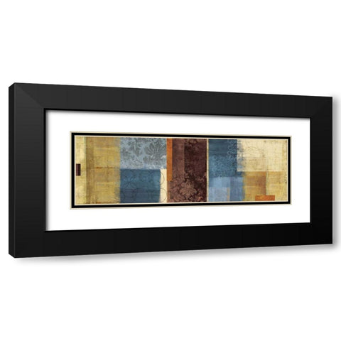 Textures Black Modern Wood Framed Art Print with Double Matting by PI Studio