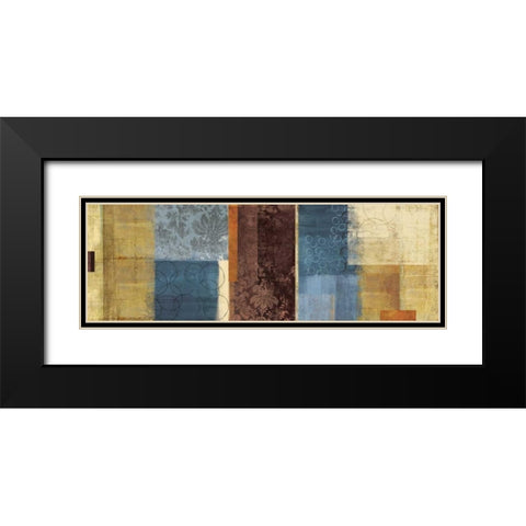 Textures Black Modern Wood Framed Art Print with Double Matting by PI Studio