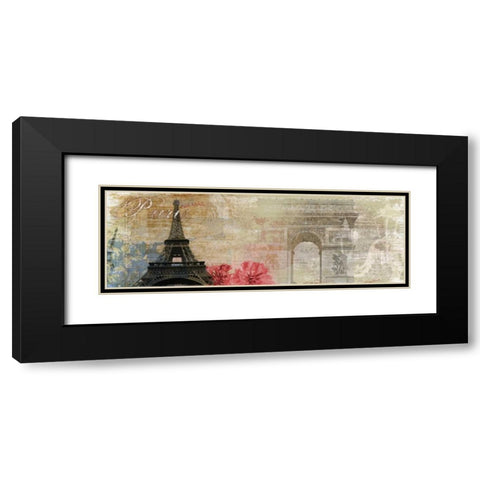 Paris Black Modern Wood Framed Art Print with Double Matting by PI Studio