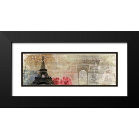 Paris Black Modern Wood Framed Art Print with Double Matting by PI Studio