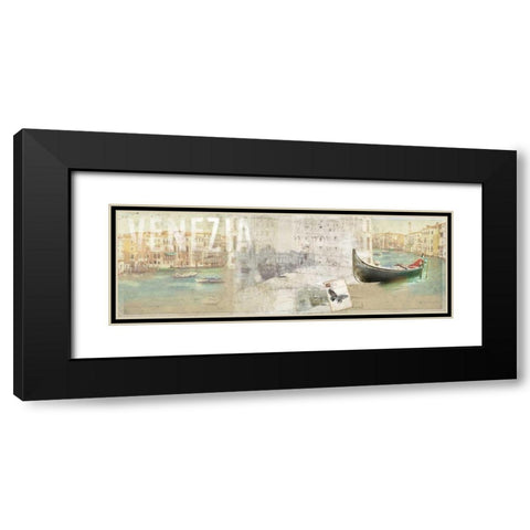 Ornate Black Modern Wood Framed Art Print with Double Matting by PI Studio