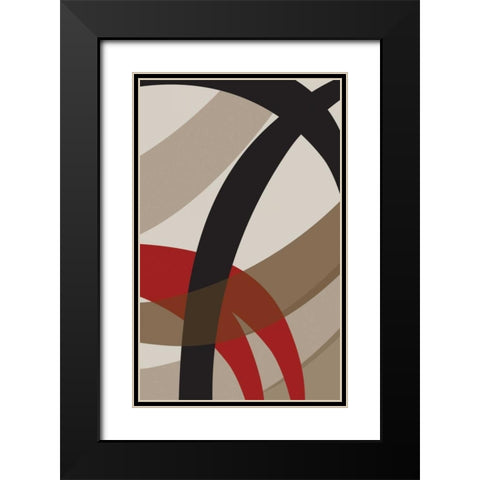 Loose I Black Modern Wood Framed Art Print with Double Matting by PI Studio