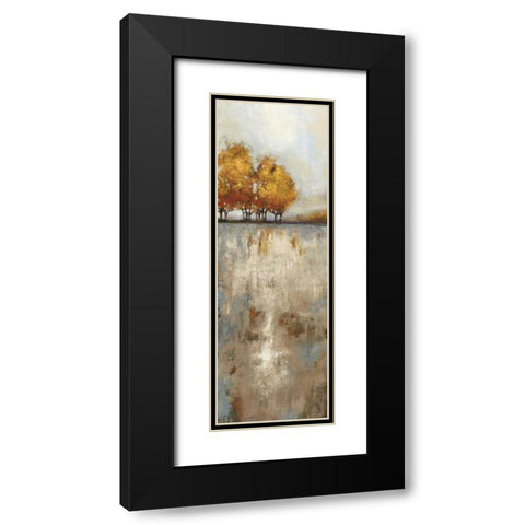 Out of the Blue I Black Modern Wood Framed Art Print with Double Matting by PI Studio