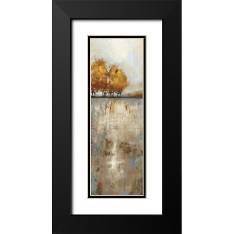 Out of the Blue I Black Modern Wood Framed Art Print with Double Matting by PI Studio