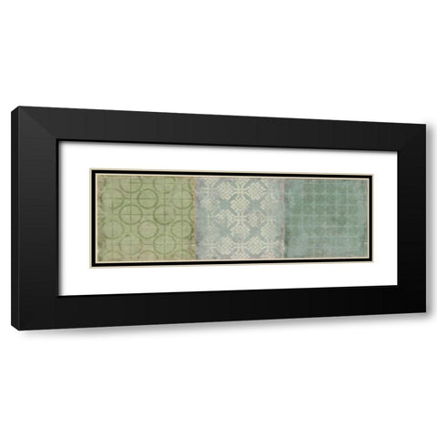 Spring Pattern Black Modern Wood Framed Art Print with Double Matting by PI Studio