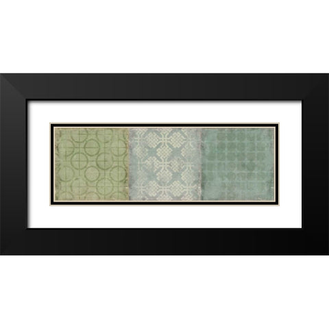 Spring Pattern Black Modern Wood Framed Art Print with Double Matting by PI Studio