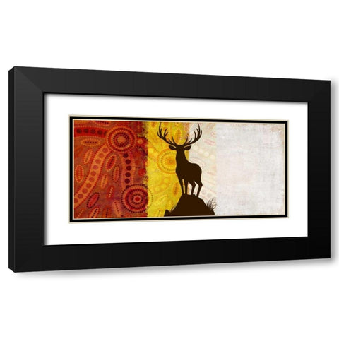 Gray Light Black Modern Wood Framed Art Print with Double Matting by PI Studio