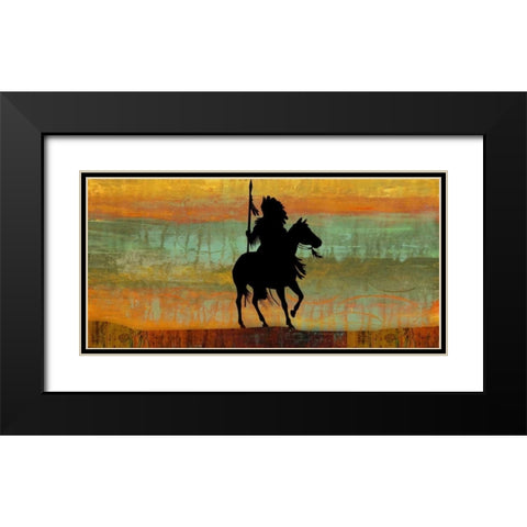 Big Shadow Black Modern Wood Framed Art Print with Double Matting by PI Studio