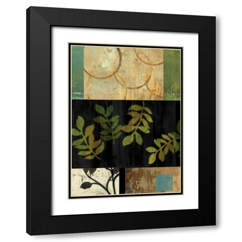 Leaves of Green I Black Modern Wood Framed Art Print with Double Matting by PI Studio