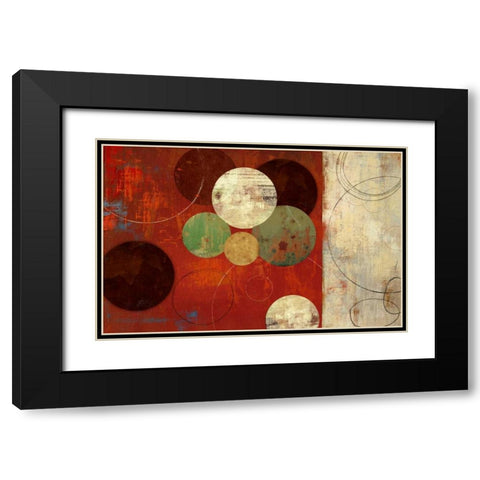 Round and Round Black Modern Wood Framed Art Print with Double Matting by PI Studio