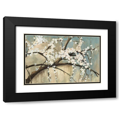 Osaka Black Modern Wood Framed Art Print with Double Matting by PI Studio