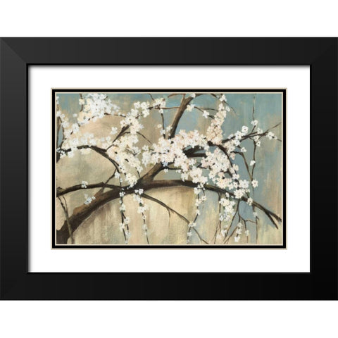 Osaka Black Modern Wood Framed Art Print with Double Matting by PI Studio