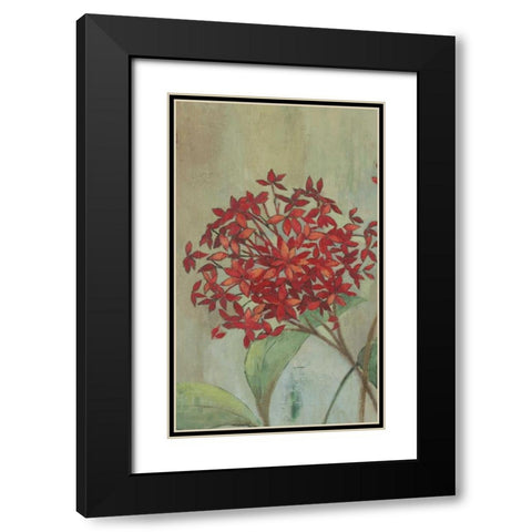 Summer Flowers I Black Modern Wood Framed Art Print with Double Matting by PI Studio