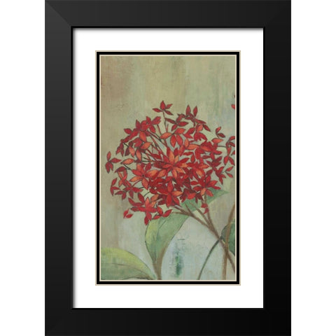 Summer Flowers I Black Modern Wood Framed Art Print with Double Matting by PI Studio