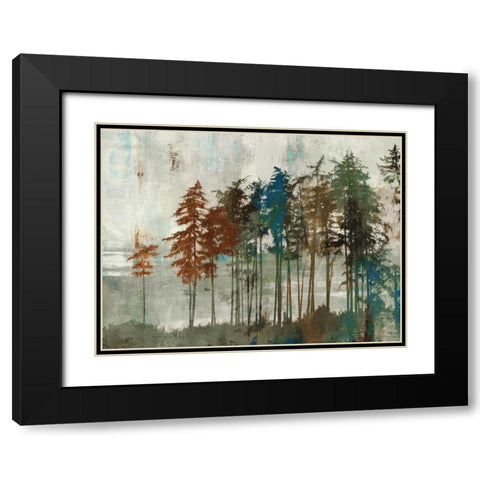 Aspen Black Modern Wood Framed Art Print with Double Matting by PI Studio