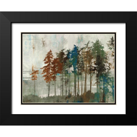 Aspen Black Modern Wood Framed Art Print with Double Matting by PI Studio