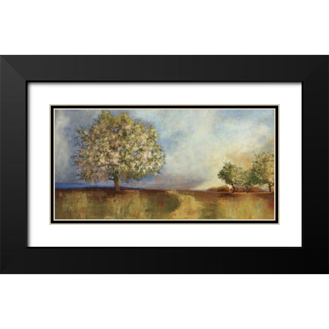 Apple Orchard Black Modern Wood Framed Art Print with Double Matting by PI Studio