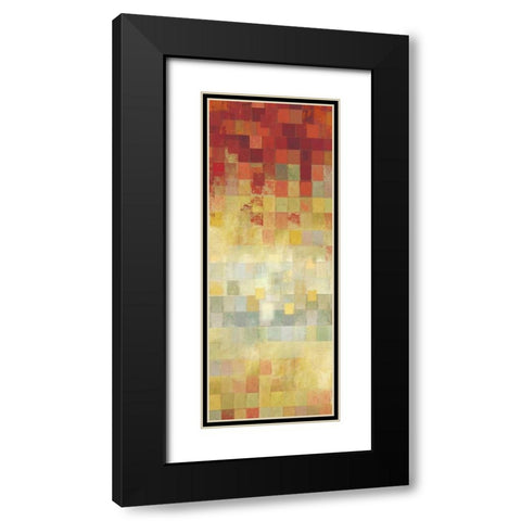 Faceted Black Modern Wood Framed Art Print with Double Matting by PI Studio