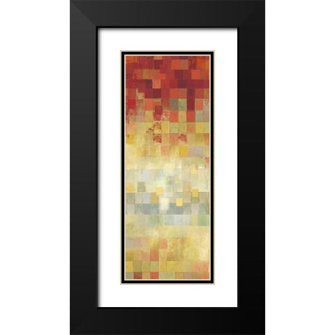Faceted Black Modern Wood Framed Art Print with Double Matting by PI Studio