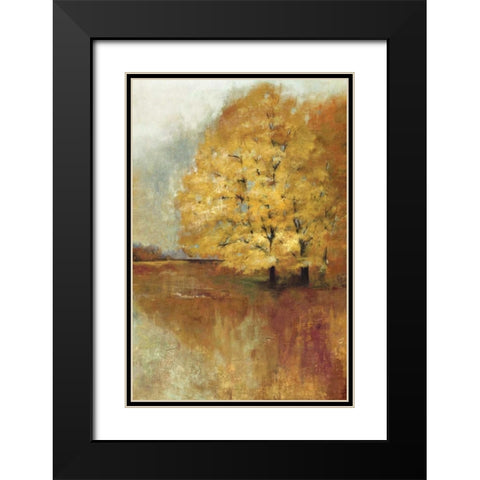 Repose Panel Black Modern Wood Framed Art Print with Double Matting by PI Studio