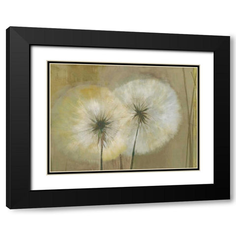 Whisper I Black Modern Wood Framed Art Print with Double Matting by PI Studio