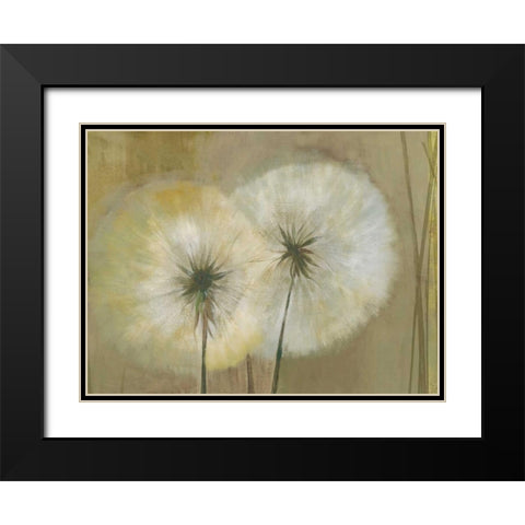 Whisper I Black Modern Wood Framed Art Print with Double Matting by PI Studio