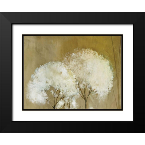 Whisper II Black Modern Wood Framed Art Print with Double Matting by PI Studio